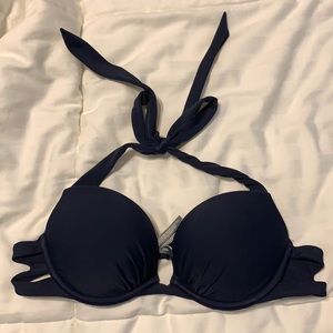 aerie push up navy blue bikini top
